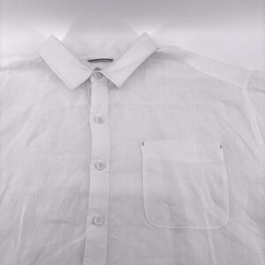 Tommy Bahama Mens 2XB White LINEN Short Sleeve Relax Shirt Button Down